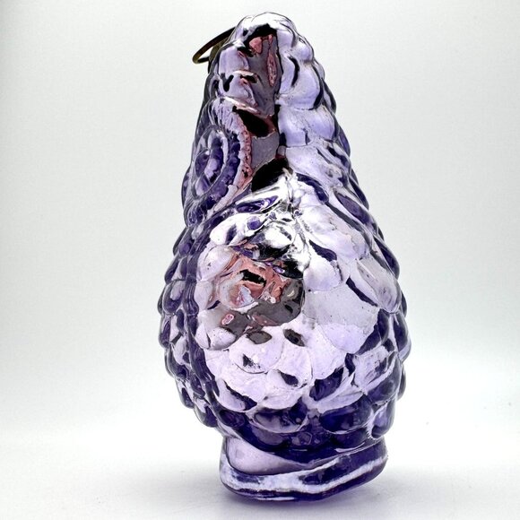 Owl Mercury Glass Ornament Kugel Style Purple Lavender Christmas 4" - Picture 7 of 7